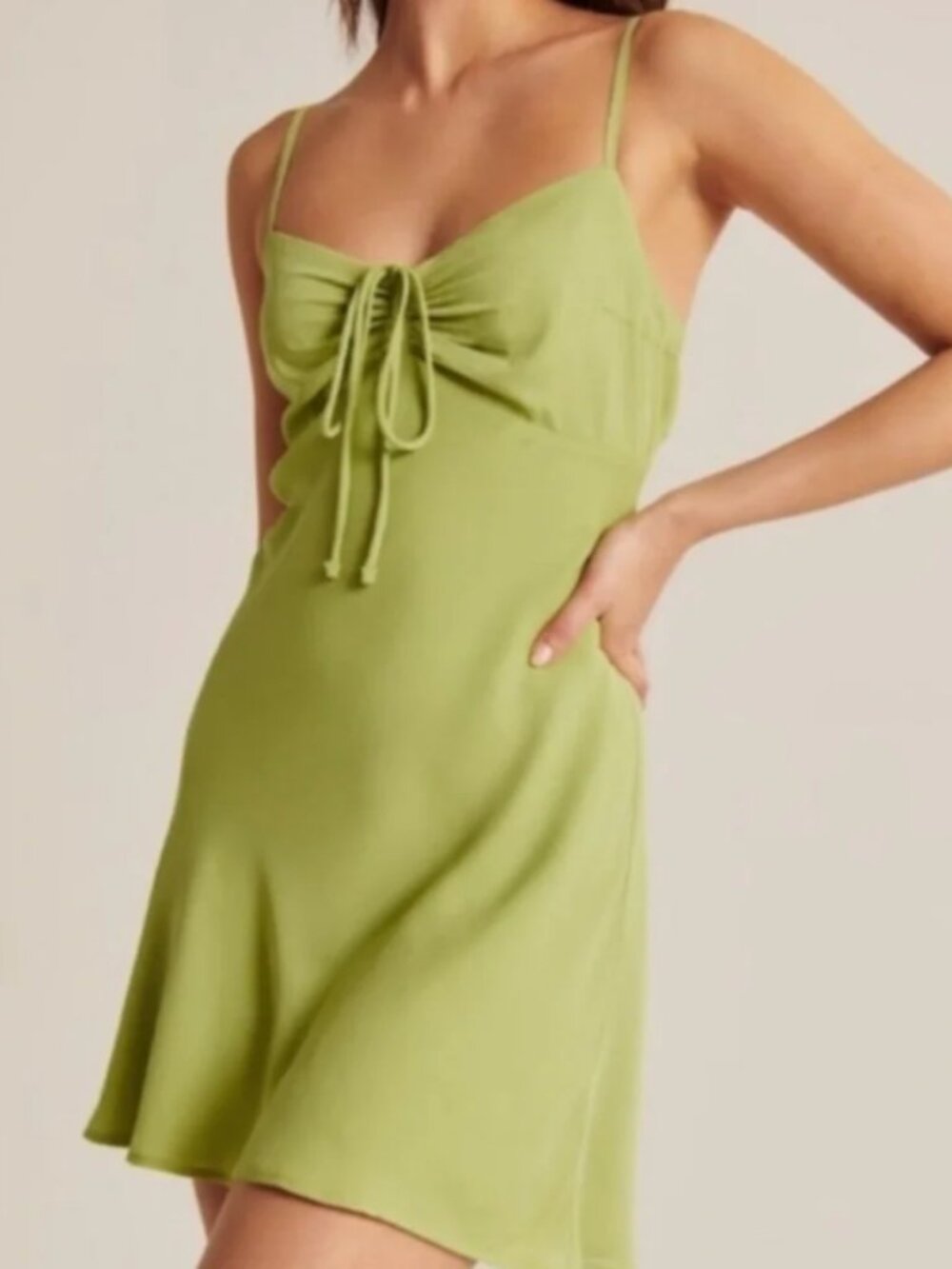 Abercrombie Cinch Front Slip Mini Dress